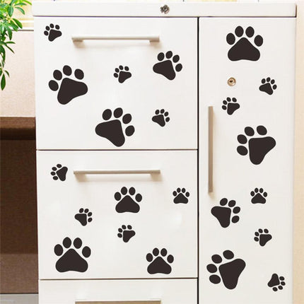 Whimsical Cartoon Animal Paw Print Wall Decals for Cheerful Children's Decor