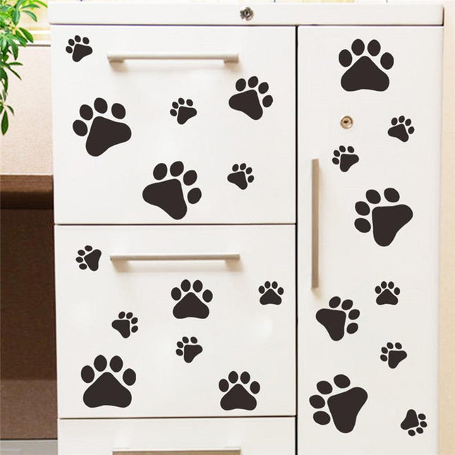 Whimsical Cartoon Animal Paw Print Wall Decals for Cheerful Children's Decor