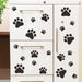 Cartoon Cat Paw Print Adhesive Wall Decals for Kids' Room Home Decor