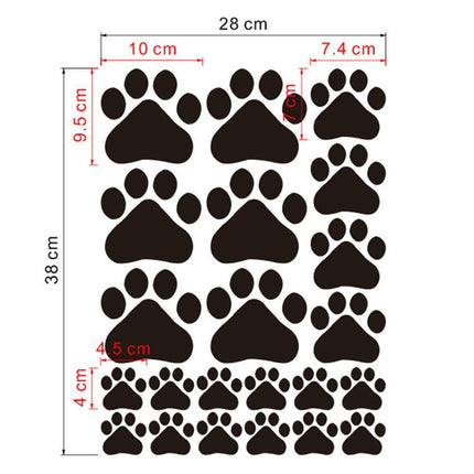 Whimsical Cartoon Animal Paw Print Wall Decals for Cheerful Children's Decor