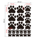Playful Cartoon Cat Paw Pattern PVC Wall Stickers for Kids' Room and Home Decor
