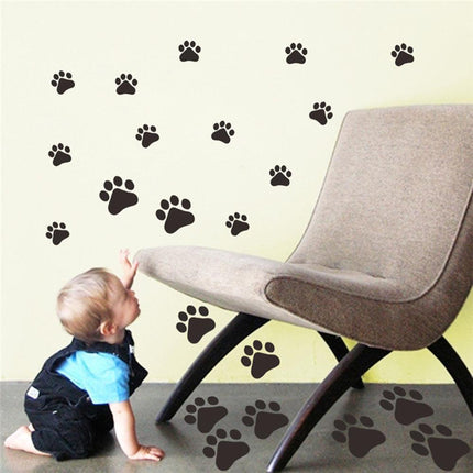 Whimsical Cartoon Animal Paw Print Wall Decals for Cheerful Children's Decor