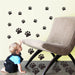 Whimsical Cartoon Animal Paw Print PVC Wall Decals for Children's Room and Home Decoration