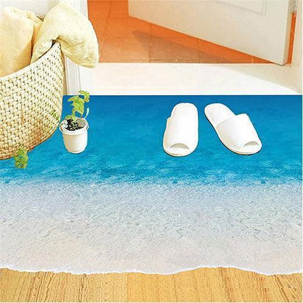 Transform Your Space with a Stunning 3D Coastal Beach Floor Sticker