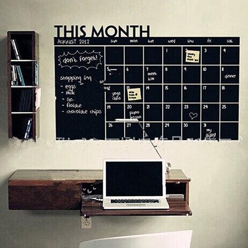 Home Office Decoration Chalk Board Blackboard Monthly Calendar Wall Sticker-Tools & Home Improvement›Painting Supplies, Tools & Wall Treatments›Wall Stickers & Murals›Stickers-Très Elite-C-Très Elite
