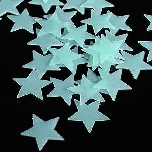 Enchanting Glow-in-the-Dark Star Sticker Set for Kids' Room Decor