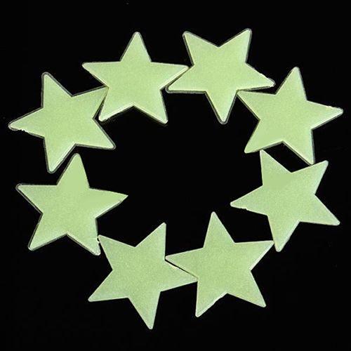 Enchanting Glow-in-the-Dark Star Sticker Set for Kids' Room Decor