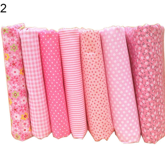 Creative Floral & Plaid Sewing Fabric Bundle: 7-Piece DIY Craft Set