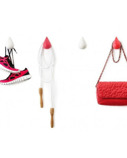 Artistic Wooden Water Droplet Coat Hook for Chic Bedroom Organization