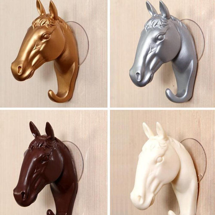 Modern Horse Head Decorative Wall Hook with Suction Cup