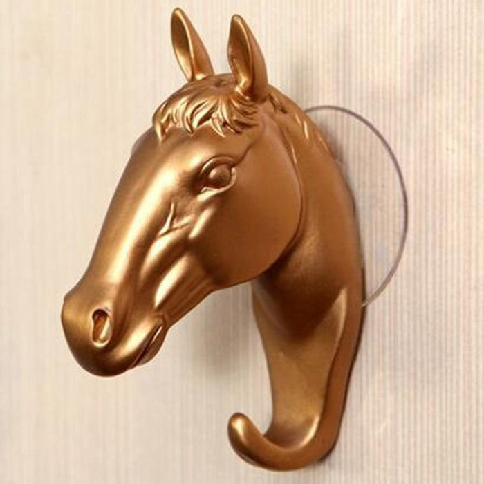 Modern Horse Head Decorative Wall Hook with Suction Cup