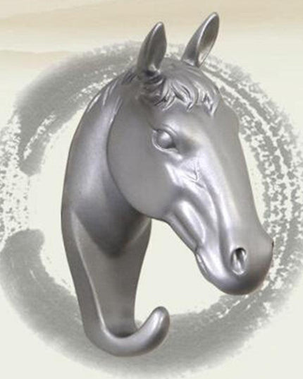 Contemporary Horse Head Wall Hook with Easy Suction Cup Mount - Stylish and Functional