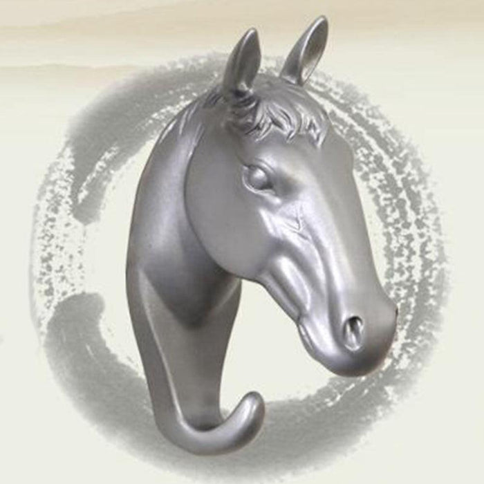 Contemporary Horse Head Wall Hook with Easy Suction Cup Mount - Stylish and Functional