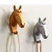Contemporary Horse Head Wall Hook with Easy Suction Cup Mount - Stylish and Functional