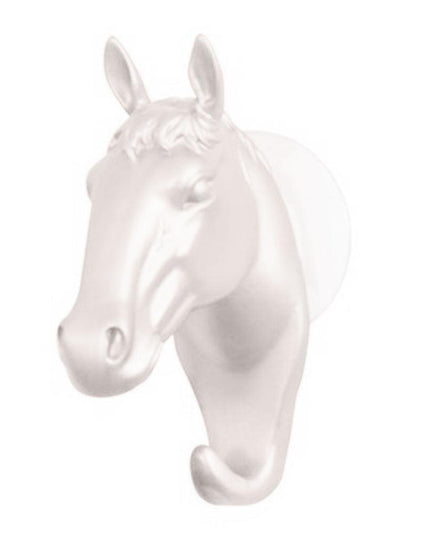 Contemporary Horse Head Wall Hook with Easy Suction Cup Mount - Stylish and Functional