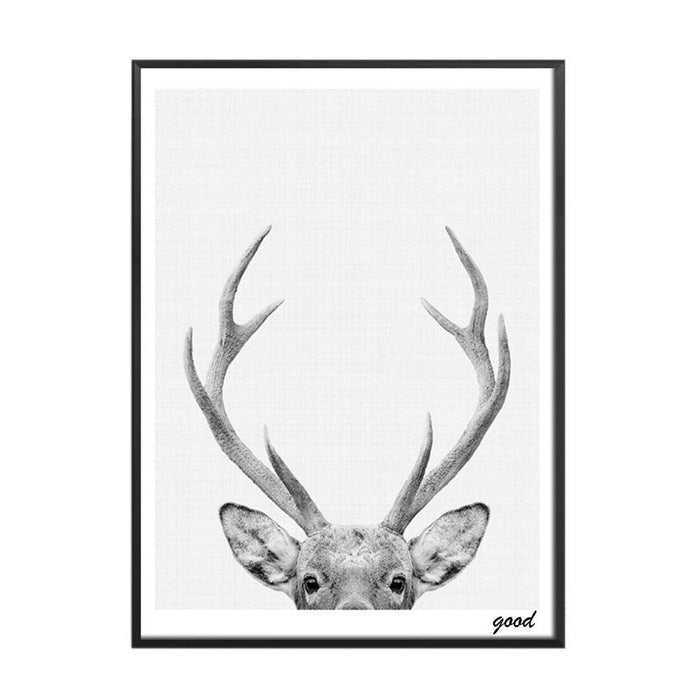 Nordic Deer Art Canvas Print for a Cozy Home Ambiance