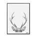 Nordic Deer Canvas Print: Elegant Wall Art for a Cozy Home Atmosphere