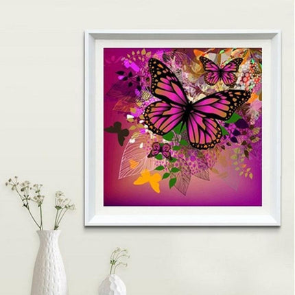 Elegant Butterfly 5D Diamond Painting Kit - DIY Wall Art Craft Set with Resin Diamonds
