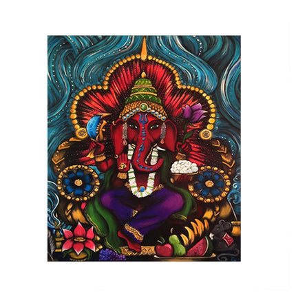 Serene Ganesha Canvas Art: Spiritual Charm for Your Space