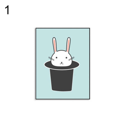 Playful Ice Cream Bunny Canvas Artwork