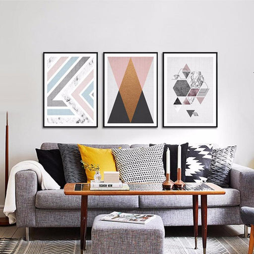 Nordic Style Contemporary Abstract Geometric Wall Art Decor