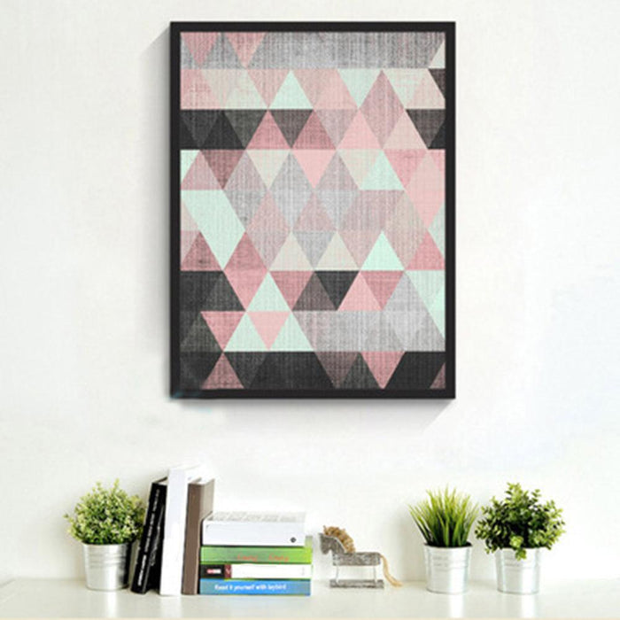 Abstract Geometric Nordic Wall Art Painting for Modern Spaces