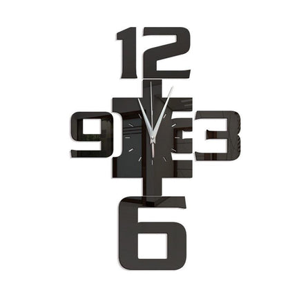 Elegant Reflective Arabic Numerals Large Wall Clock Decal for Stylish Home Decor