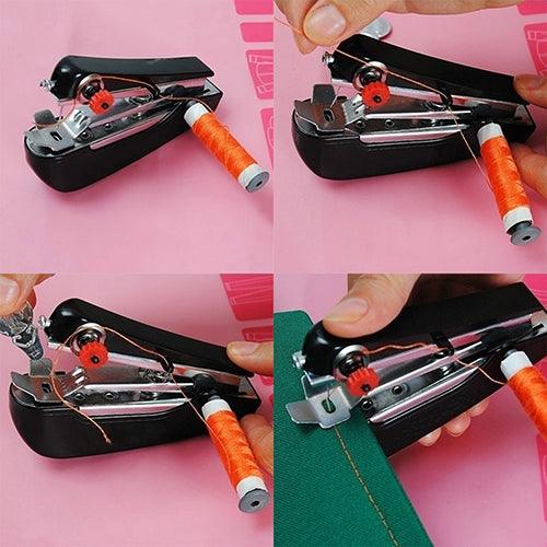 Portable Needlework Cordless Mini Hand-Held Clothes Fabrics Sewing Machine
