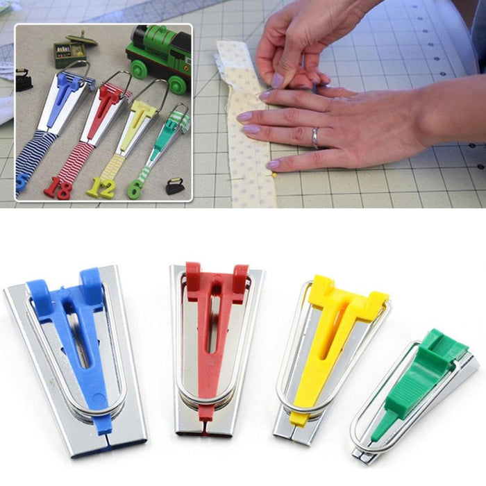 Fabric Bias Tape Maker Sewing Tool Kit - Set of 4 Sizes