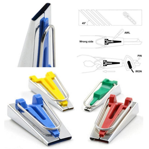 Bias Tape Maker Kit - DIY Sewing Tool Set with 4 Assorted Sizes