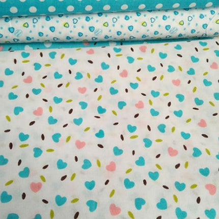 Delightful Floral & Polka Dot Cotton Fabric Set - 7-Piece Collection for Inspiring Sewing and Craft Projects