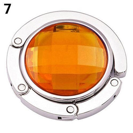 Elegant Rhinestone Handbag Support Stand with Foldable Hook