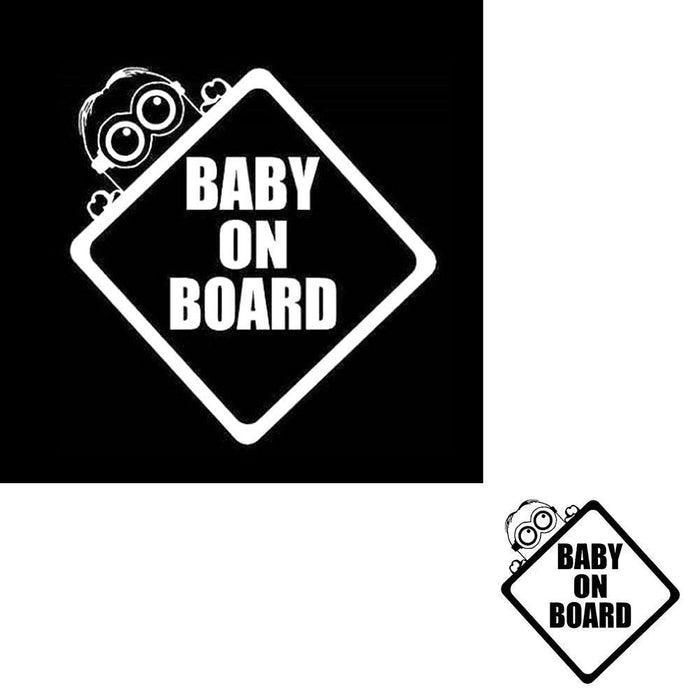 Fashionable 'BABY ON BOARD' Reflective Car Sticker for Trendy Vehicle Alertness