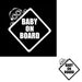 Trendy Reflective 'BABY ON BOARD' Car Decal for Stylish Vehicle Safety