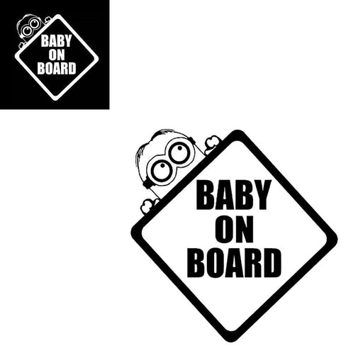 Trendy Reflective 'BABY ON BOARD' Car Decal for Stylish Vehicle Safety