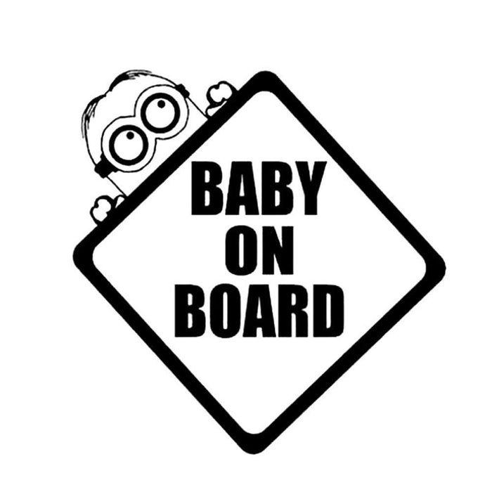 Fashionable 'BABY ON BOARD' Reflective Car Sticker for Trendy Vehicle Alertness