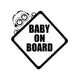 Trendy Reflective 'BABY ON BOARD' Car Decal for Stylish Vehicle Safety