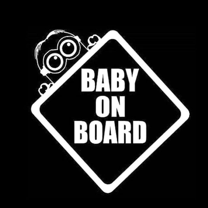 Fashionable 'BABY ON BOARD' Reflective Car Sticker for Trendy Vehicle Alertness