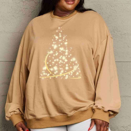 Cozy Affection Oversized Graphic Crewneck Sweater