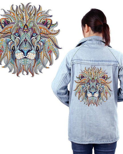 Dynamic 3D Lion King Iron-On Patch - Bold Accessory for Fashion Statements & Creative Projects