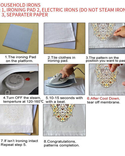 Dynamic 3D Lion King Iron-On Patch - Bold Accessory for Fashion Statements & Creative Projects