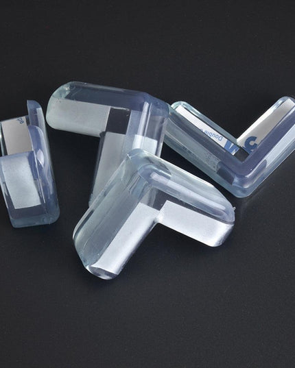 Clear L-Shaped Corner Guards for Child Safety - Single Unit