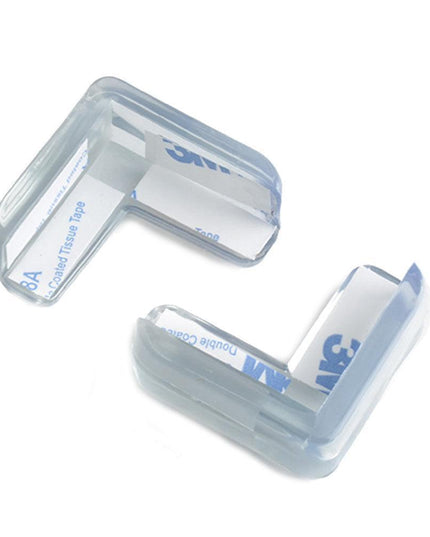 Clear L-Shaped Corner Guards for Child Safety - Single Unit