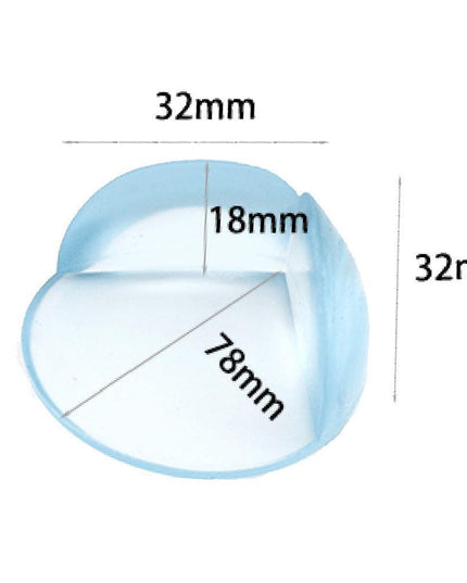 Clear L-Shaped Corner Guards for Child Safety - Single Unit