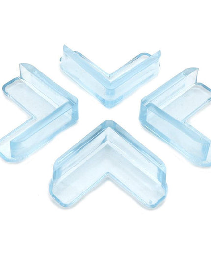 Clear L-Shaped Corner Guards for Child Safety - Single Unit