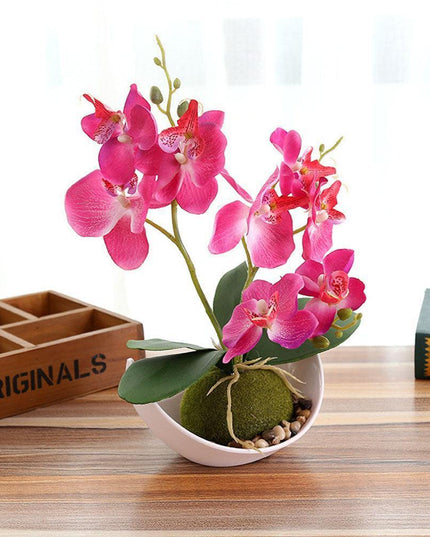 Elegant Faux Butterfly Orchid Bonsai - Stunning Home Decorative Accent