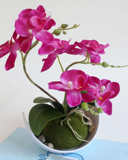 Elegant Faux Butterfly Orchid Bonsai - Stunning Home Decorative Accent