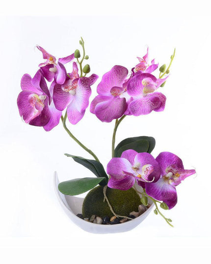 Elegant Faux Butterfly Orchid Bonsai - Stunning Home Decorative Accent