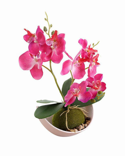 Elegant Faux Butterfly Orchid Bonsai - Stunning Home Decorative Accent
