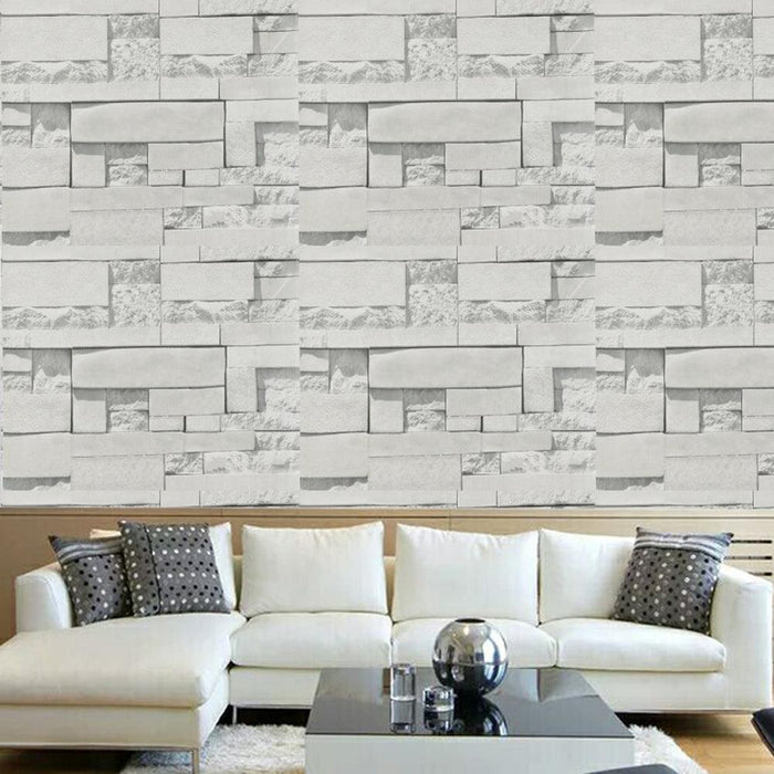 Sophisticated 3D Brick Wall Sticker for Elegant Home Design